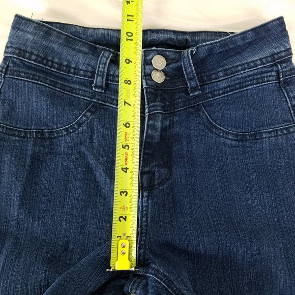 Rue 21 Jeans Juniors Size 1 Mid Rise Double Button Jegging Dark Wash Blue Denim - Picture 5 of 15